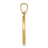 14k Polished and Satin Hollow St John the Baptist Medal Round Pendant