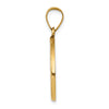 14k Polished and Satin Hollow St John the Baptist Medal Round Pendant