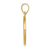 14k Polished and Satin Hollow St John the Baptist Medal Round Pendant