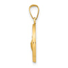 14k Polished and Satin Hollow St Jude Thaddeus Medal Round Pendant