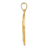 14k Polished and Satin Hollow Miraculous Medal Oval Pendant