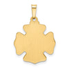 14k Polished and Satin Hollow St Florian F.D. Badge Medal Pendant