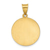 14k Polished and Satin Hollow St Peregrine Medal Round Pendant