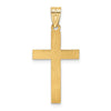 Gold Etched Floral Design Cross Pendant