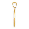 14k Polished and Satin Hollow FIRST HOLY COMMUNION Medal Round Pendant