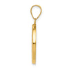 14k Polished and Satin Hollow FIRST HOLY COMMUNION Medal Round Pendant