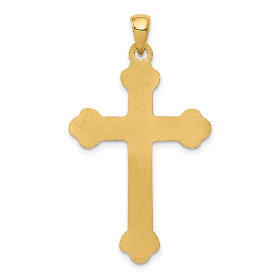 14k Budded Cross Pendant