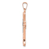 14K Two-Tone Fleur de Lis Cross Pendant