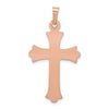14K Two-Tone Fleur de Lis Cross Pendant