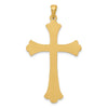 14k Fleur De Lis Cross Pendant
