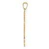14k Polished Budded Cross Pendant