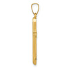 14k Textured and Polished Passion Cross Pendant
