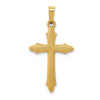 14k Textured and Polished Passion Cross Pendant