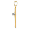 Gold Diamond Accent Cross Pendant