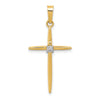 Gold Diamond Accent Cross Pendant