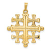 14k Polished Jerusalem Cross Pendant