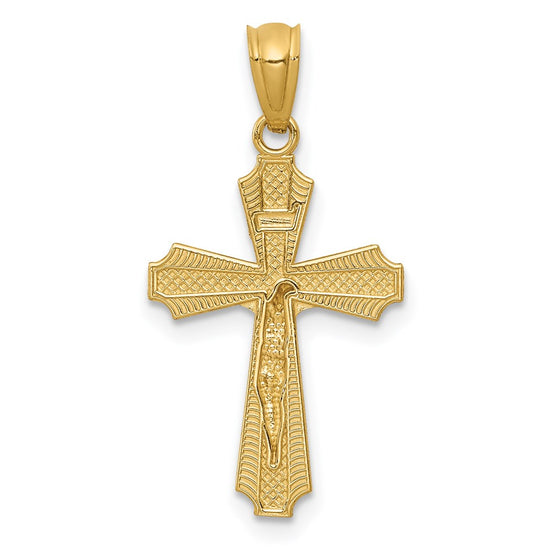 14k Polished Small Passion Crucifix Pendant