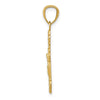 14k Gold Polished INRI Small Crucifix Pendant