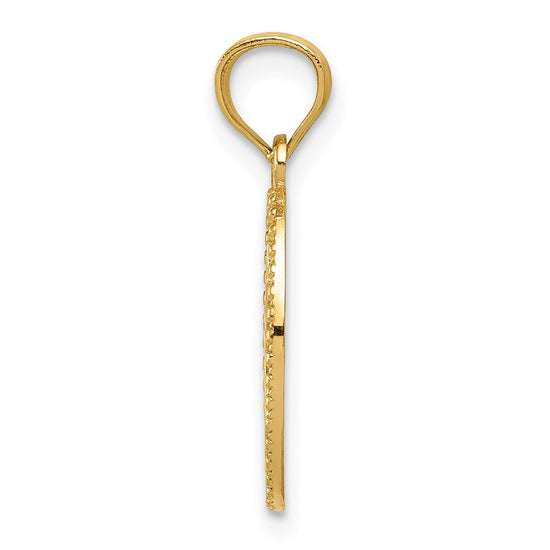 14k Polished Small Cross Medal Pendant
