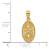14k Polished Small Cross Medal Pendant