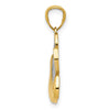 14k and White Rhodium Dove with Olive Brance Pendant