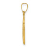 14k Polished and Textured Cross Pendant