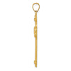 14k Polished Fancy Cross Pendant