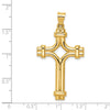 14k Polished Fancy Cross Pendant