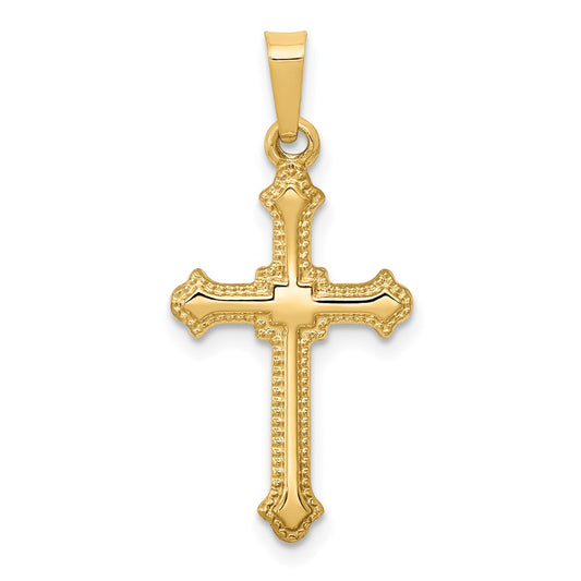 Gold Fleur de lis Cross Pendant