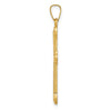 14k Polished Fleur de Lis Cross Pendant