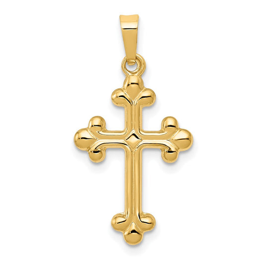 Gold Fleur de lis Cross Pendant