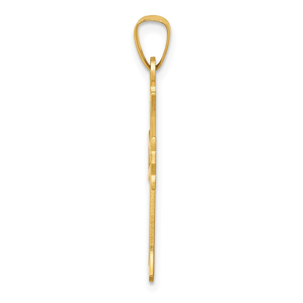 Gold Fleur de lis Cross PEndant