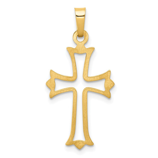 Gold Fleur de lis Cross PEndant