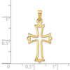 Gold Fleur de lis Cross PEndant