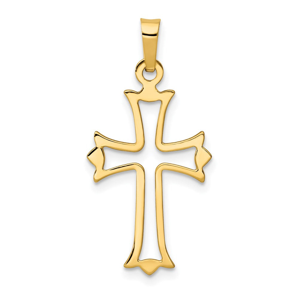 Gold Fleur de lis Cross PEndant