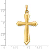 14k Polished and Satin Passion Cross Pendant