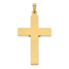 14k Two-tone Polished INRI Crucifix Pendant