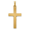 14k Two-tone Polished Lattice Textured INRI Crucifix Pendant