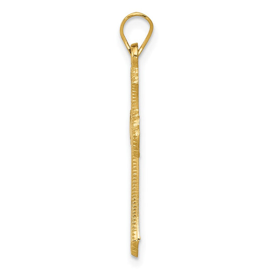 Gold Fleur de lis Cross Pendant