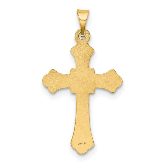 Gold Fleur de lis Cross Pendant