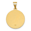 14K Polished and Satin Hollow Spanish Our Lady of Guadalupe Round Medal Pendant
