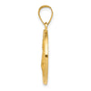 14K Polished and Satin Hollow St. Agatha Medal Pendant