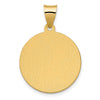 14K Polished and Satin Hollow St. Agatha Medal Pendant