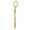 14K Polished and Satin St. Benedict Reversible Hollow Medal Pendant