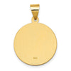 14K Polished and Satin Hollow St. Daniel Medal Round Pendant