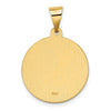 14K Polished and Satin Hollow Spanish San Gabriel Medal Round Pendant