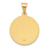 14K Polished and Satin Hollow Spanish San Jose Medal Round Pendant