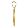 14K Polished and Satin Hollow Spanish San Judas Tadeo Medal Round Pendant