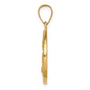 14K Polished and Satin Hollow St. Kateri Medal Round Pendant