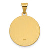 14K Polished and Satin Hollow St. Rita Medal Round Pendant